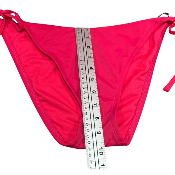 Shade & Shore - Women's High Waisted Tie Side Bikini Bottom - Pink - Large(12-14 - Picture 3 of 8